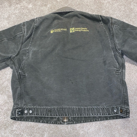 Vintage 2004 Carhartt Detroit Blanket Lined Jacket J97 MOS Green Men's XL Faded - Picture 2 of 14